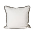 CREAM FELT WITH THICK WOVEN LATTE TRIM