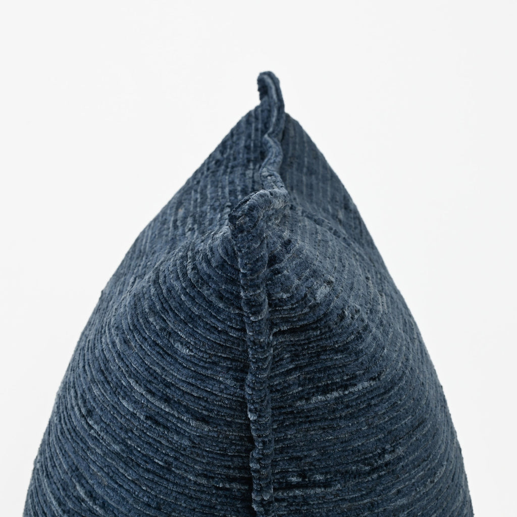NAVY TEXTURED CUT VELVET