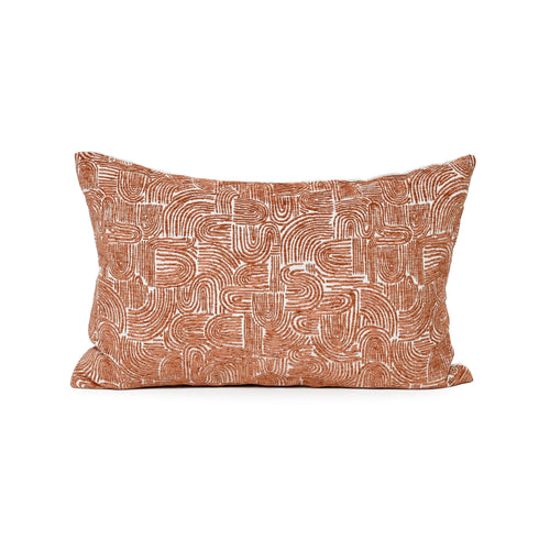 BURNT ORANGE ON OAT ABSTRACT